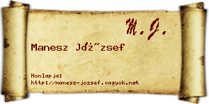 Manesz József névjegykártya