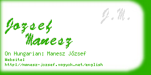 jozsef manesz business card